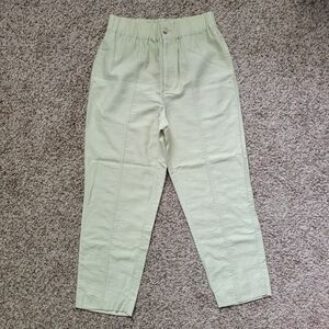 Madewell Tapered Huston Pull-On Crop Pants Trousers Faded Seagrass Size Small